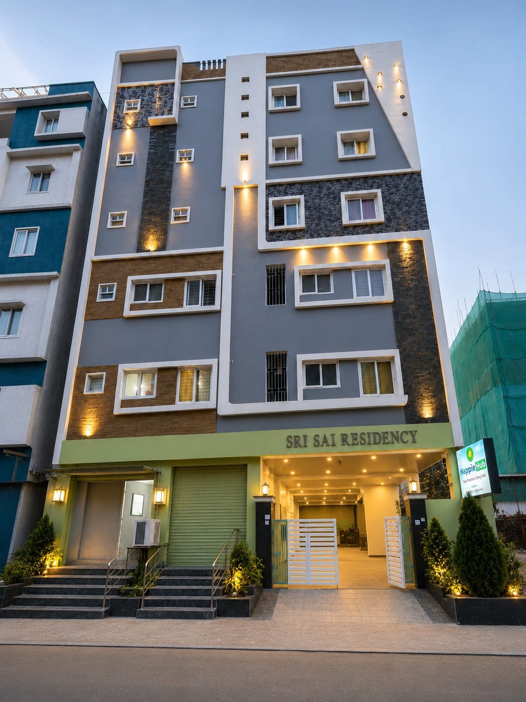 Happie Hub building exterior in Kondapur