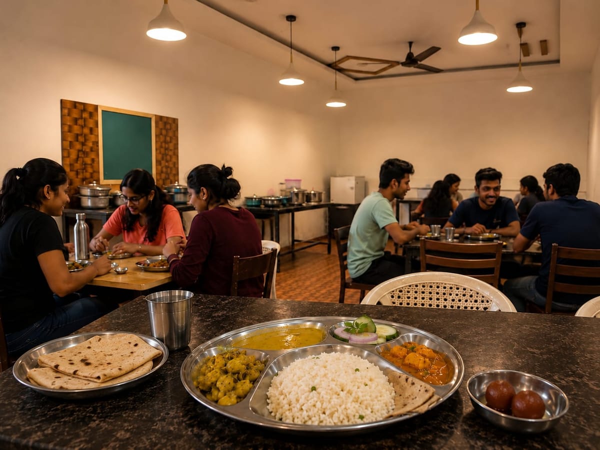 Dining area at Happie Hub