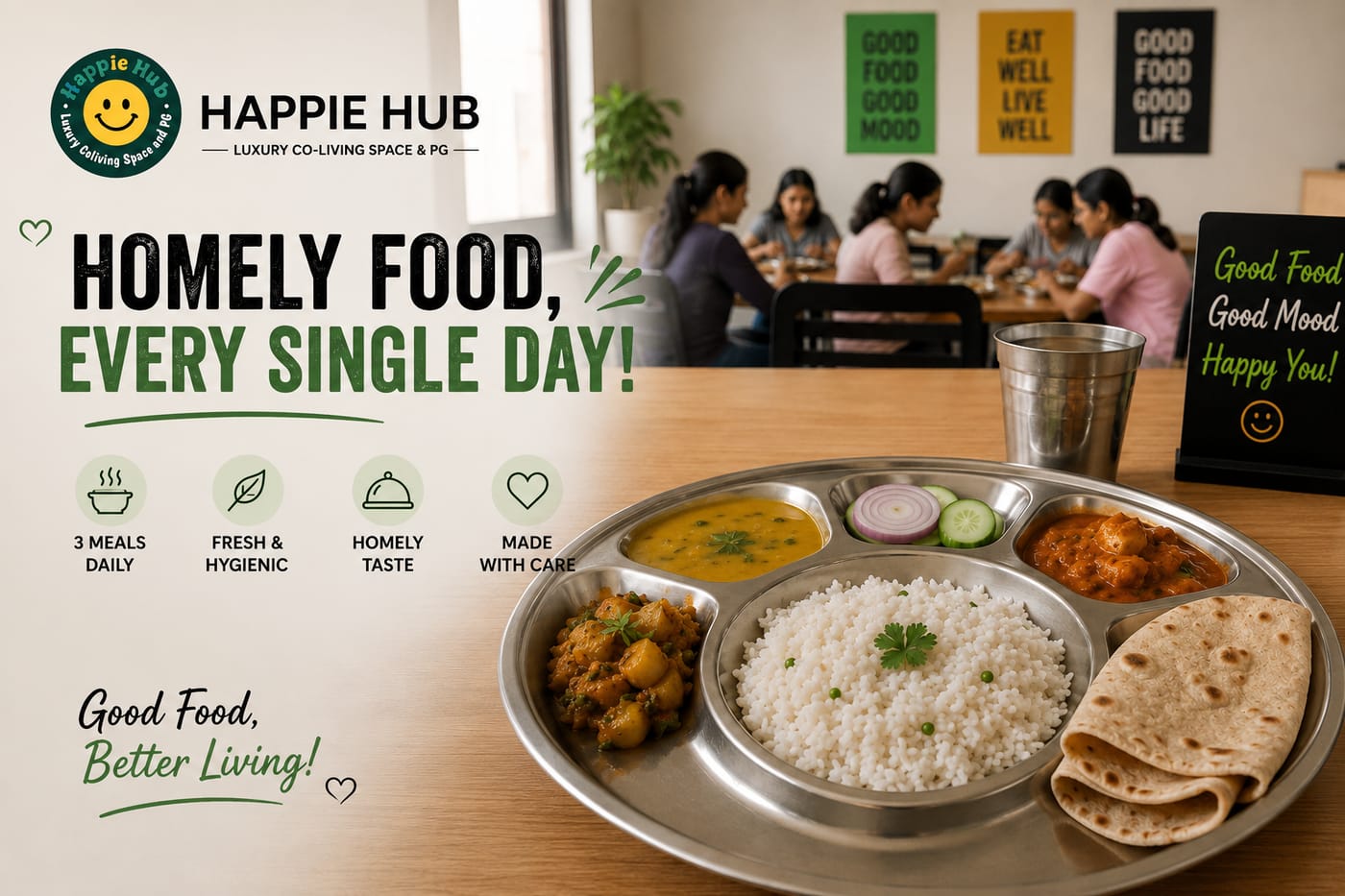 Home-style meals at Happie Hub