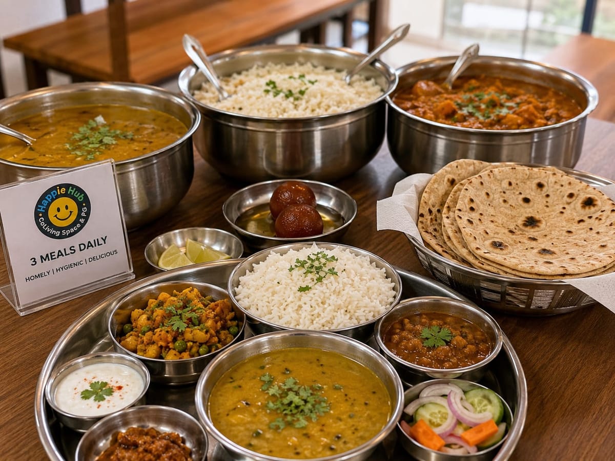 Home-style meals served at Happie Hub